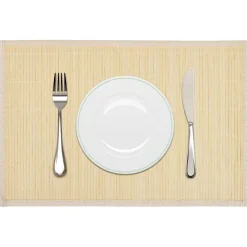6 Placemats bamboe 30 x 45 cm natuurlijk>vidaXL Discount
