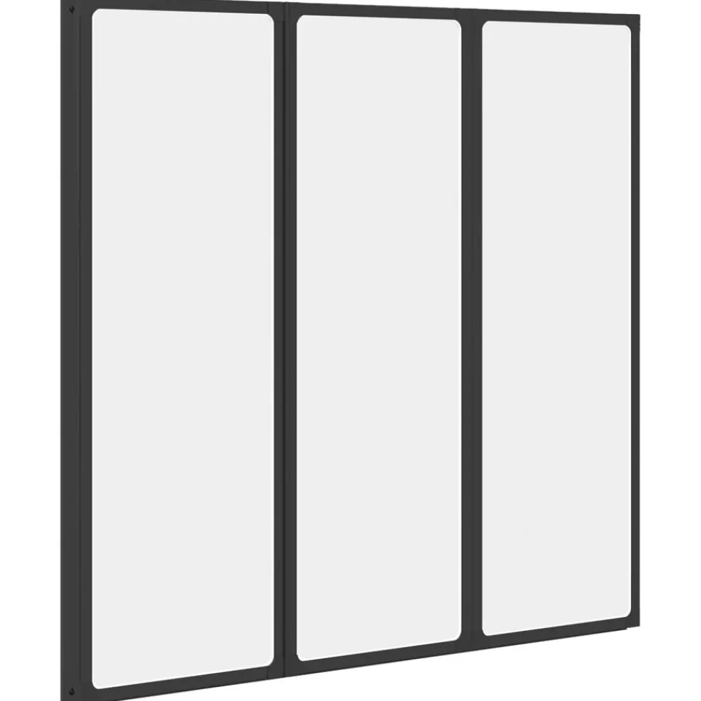 Badscherm 3 panelen vouwbaar 117 x 120 cm>vidaXL