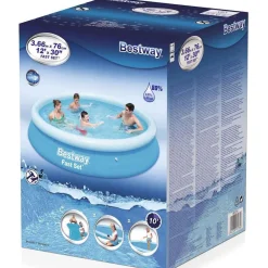 Zwembaden & Spa'S*vidaXL Bestway Fast Set Zwembad opblaasbaar rond 366x76 cm 57273