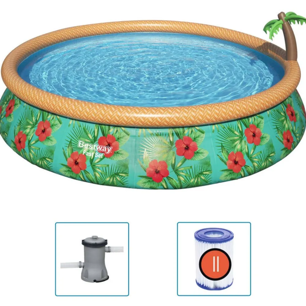 Bestway Fast Set Zwembadset Paradise Palms opblaasbaar 457x84 cm>vidaXL