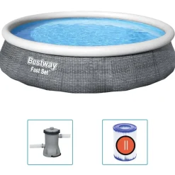 Bestway Fast Set Zwembadset met pomp opblaasbaar 396x84 cm>vidaXL Outlet