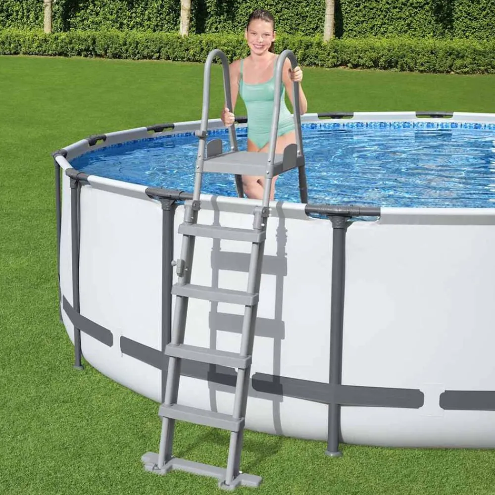 Bestway Flowclear Zwembadladder met 4 treden 132 cm>vidaXL
