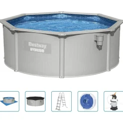 Bestway Hydrium Zwembad frame bovengronds rond 360x120 cm>vidaXL Clearance