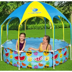 Zwembaden & Spa'S*vidaXL Bestway Kinderzwembad Steel Pro UV Careful bovengronds 244x51 cm