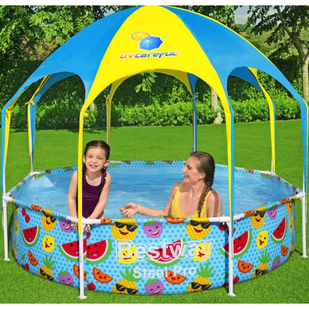 Zwembaden & Spa'S*vidaXL Bestway Kinderzwembad Steel Pro UV Careful bovengronds 244x51 cm