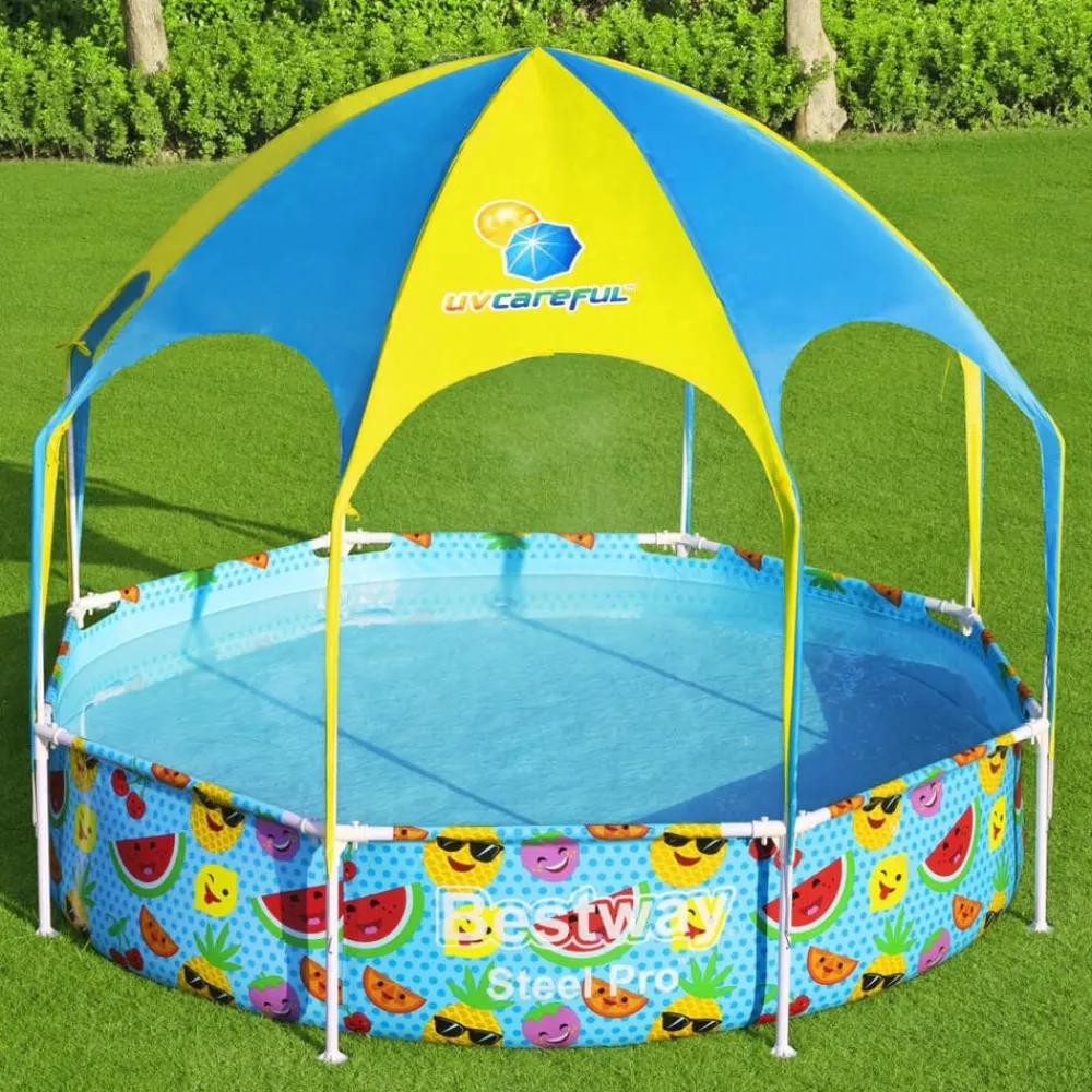 Zwembaden & Spa'S*vidaXL Bestway Kinderzwembad Steel Pro UV Careful bovengronds 244x51 cm