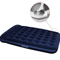 Buitensport*vidaXL Bestway Luchtbed met ingebouwde voetpomp 203x152x28 cm