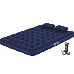 Bestway Luchtbed opblaasbaar met kussen en pomp 203x152x22 cm 67374><noscript><img width=