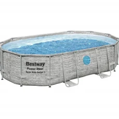 Zwembaden & Spa'S*vidaXL Bestway Power Steel Zwembadset 488x305x107 cm