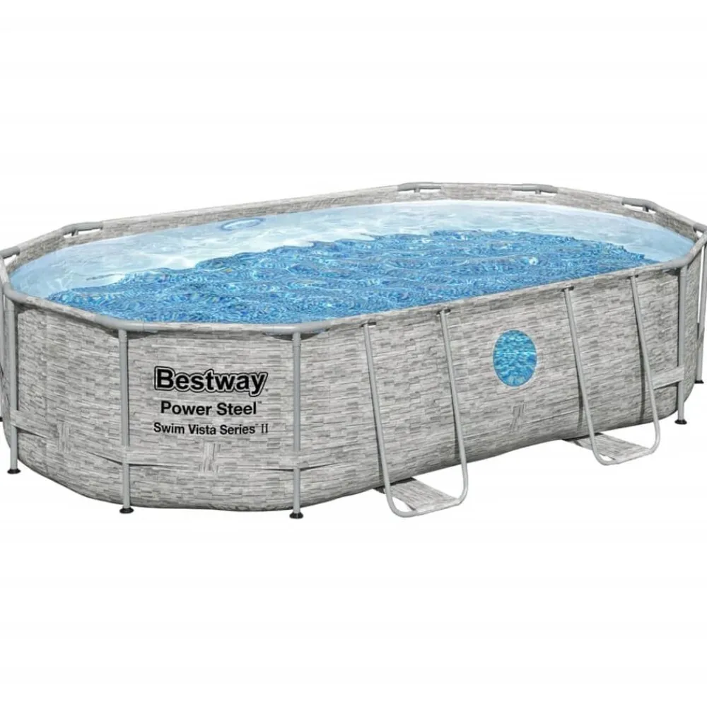 Zwembaden & Spa'S*vidaXL Bestway Power Steel Zwembadset 488x305x107 cm