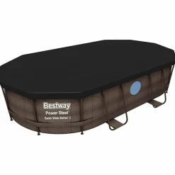 Zwembaden & Spa'S*vidaXL Bestway Power Steel Zwembadset ovaal 488x305x107 cm