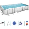Zwembaden & Spa'S*vidaXL Bestway Power Steel Zwembadset rechthoekig 732x366x132 cm