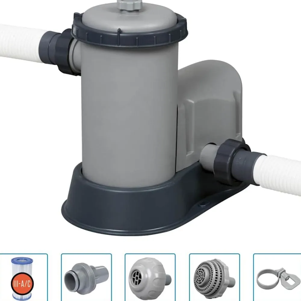 Zwembaden & Spa'S*vidaXL Bestway Power Steel Zwembadset rechthoekig 549x274x122 cm