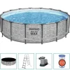 Zwembaden & Spa'S*vidaXL Bestway Power Steel Zwembad rond 488x122 cm