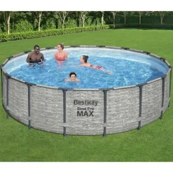 Zwembaden & Spa'S*vidaXL Bestway Power Steel Zwembad rond 488x122 cm