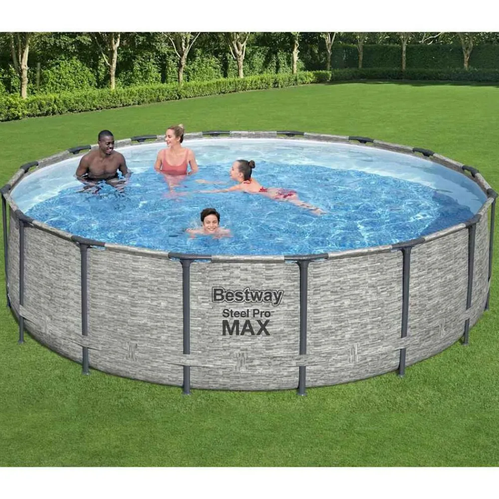 Zwembaden & Spa'S*vidaXL Bestway Power Steel Zwembad rond 488x122 cm