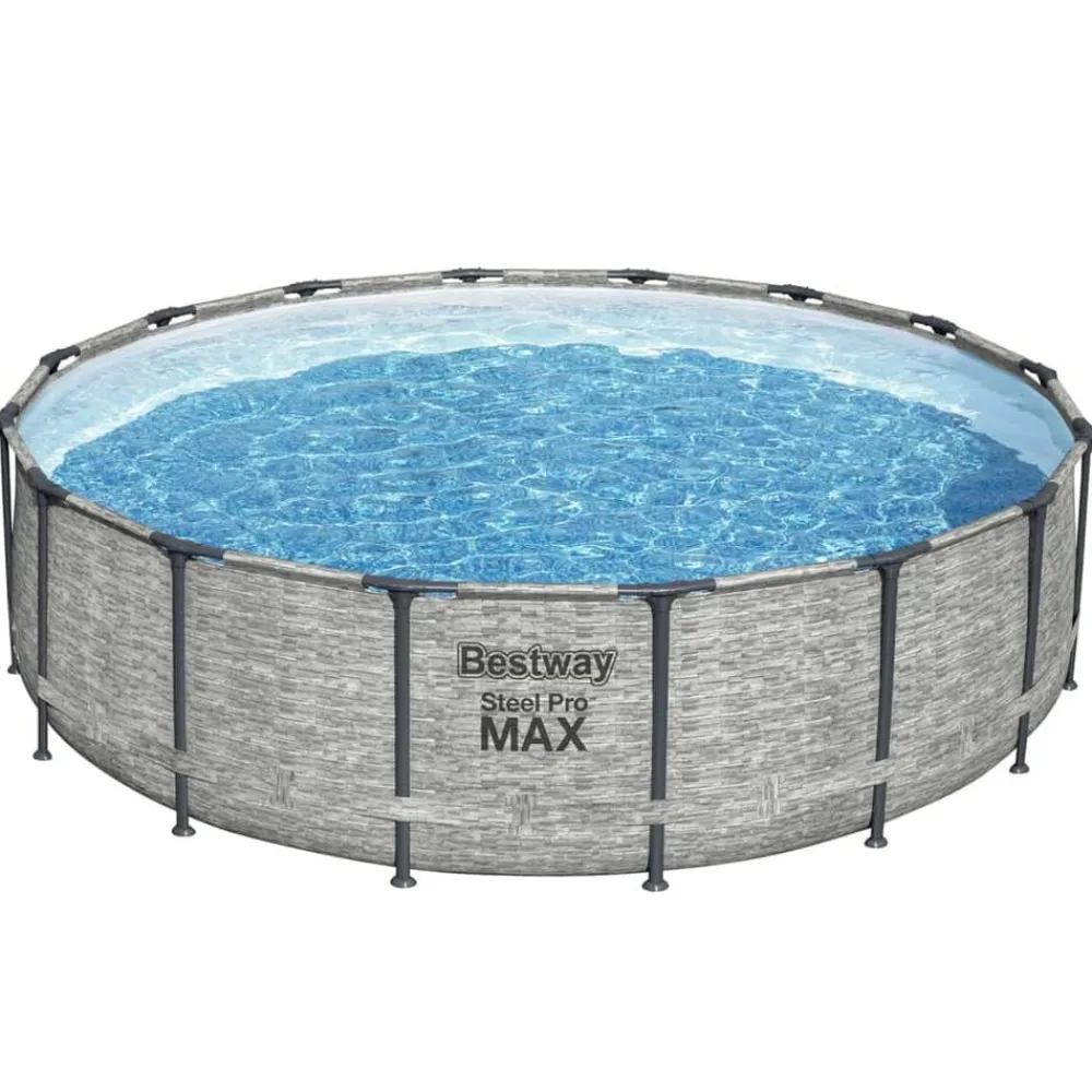 Zwembaden & Spa'S*vidaXL Bestway Power Steel Zwembad rond 488x122 cm