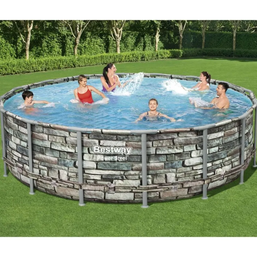 Zwembaden & Spa'S*vidaXL Bestway Power Steel Zwembadset 488x122 cm
