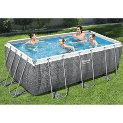 Bestway Power Steel Zwembadset rechthoekig 412x201x122 cm>vidaXL Online