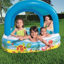 Zwembaden & Spa'S*vidaXL Bestway Speelzwembad met overkapping 140x140x114 cm blauw 52192
