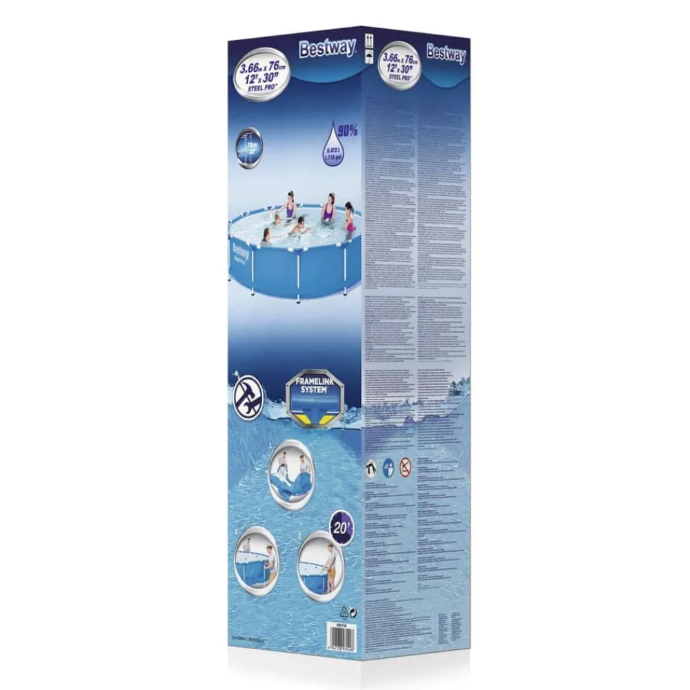 Bestway Steel Pro Framezwembad 366x76 cm>vidaXL Clearance