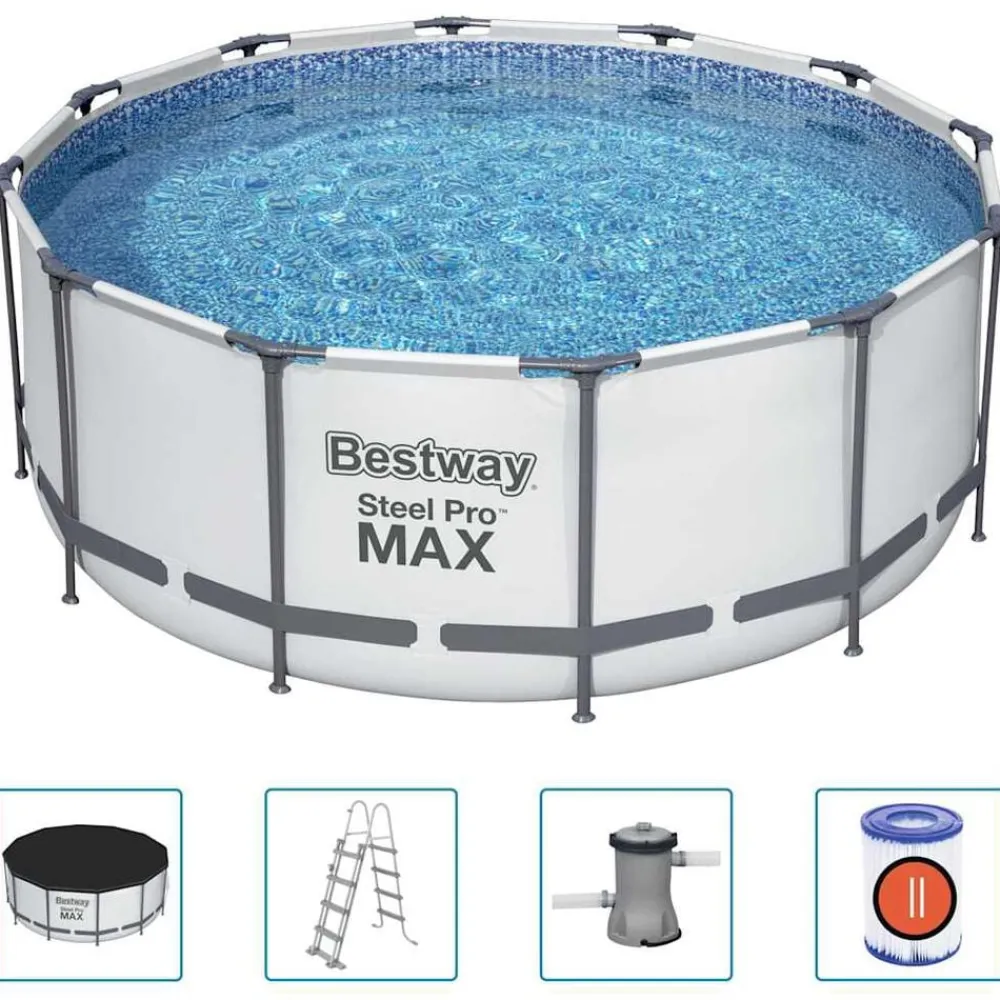 Zwembaden & Spa'S*vidaXL Bestway Steel Pro MAX Zwembadset rond 366x122 cm