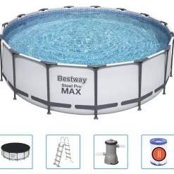 Zwembaden & Spa'S*vidaXL Bestway Steel Pro MAX Zwembadset rond 457x122 cm