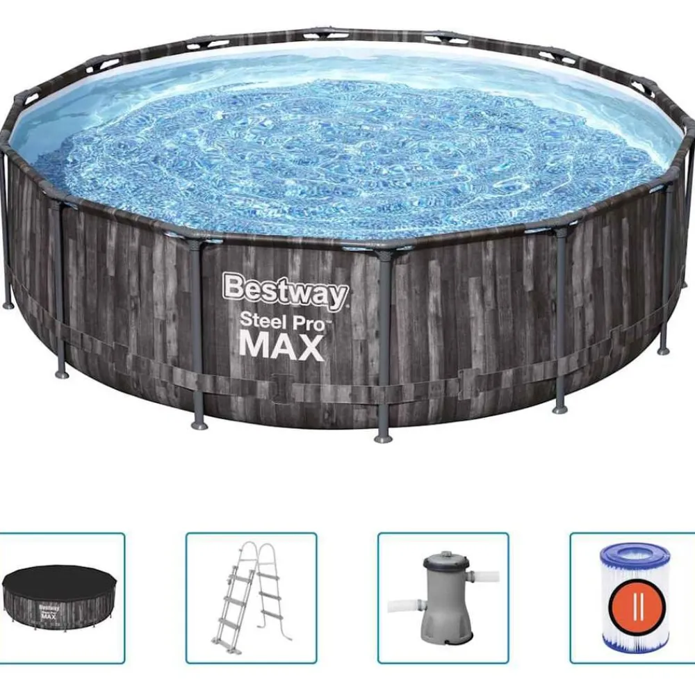 Zwembaden & Spa'S*vidaXL Bestway Steel Pro MAX Zwembadset rond 427x107 cm