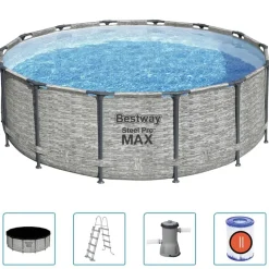 Zwembaden & Spa'S*vidaXL Bestway Zwembad Power Steel 427x122 cm
