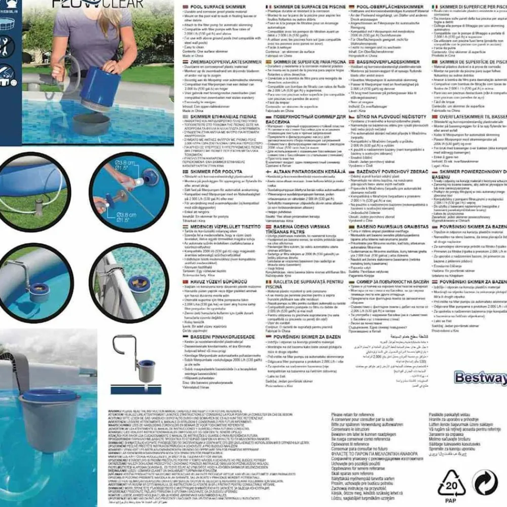 Zwembaden & Spa'S*vidaXL Bestway Zwembad skimmer Flowclear 58233