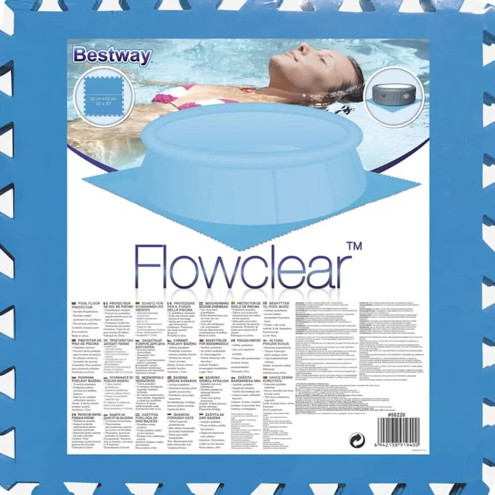 Bestway Zwembadbodembeschermers 8 st blauw 58220>vidaXL Sale