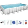 Zwembaden & Spa'S*vidaXL Bestway Zwembadset Power Steel rechthoekig 732x366x132 cm