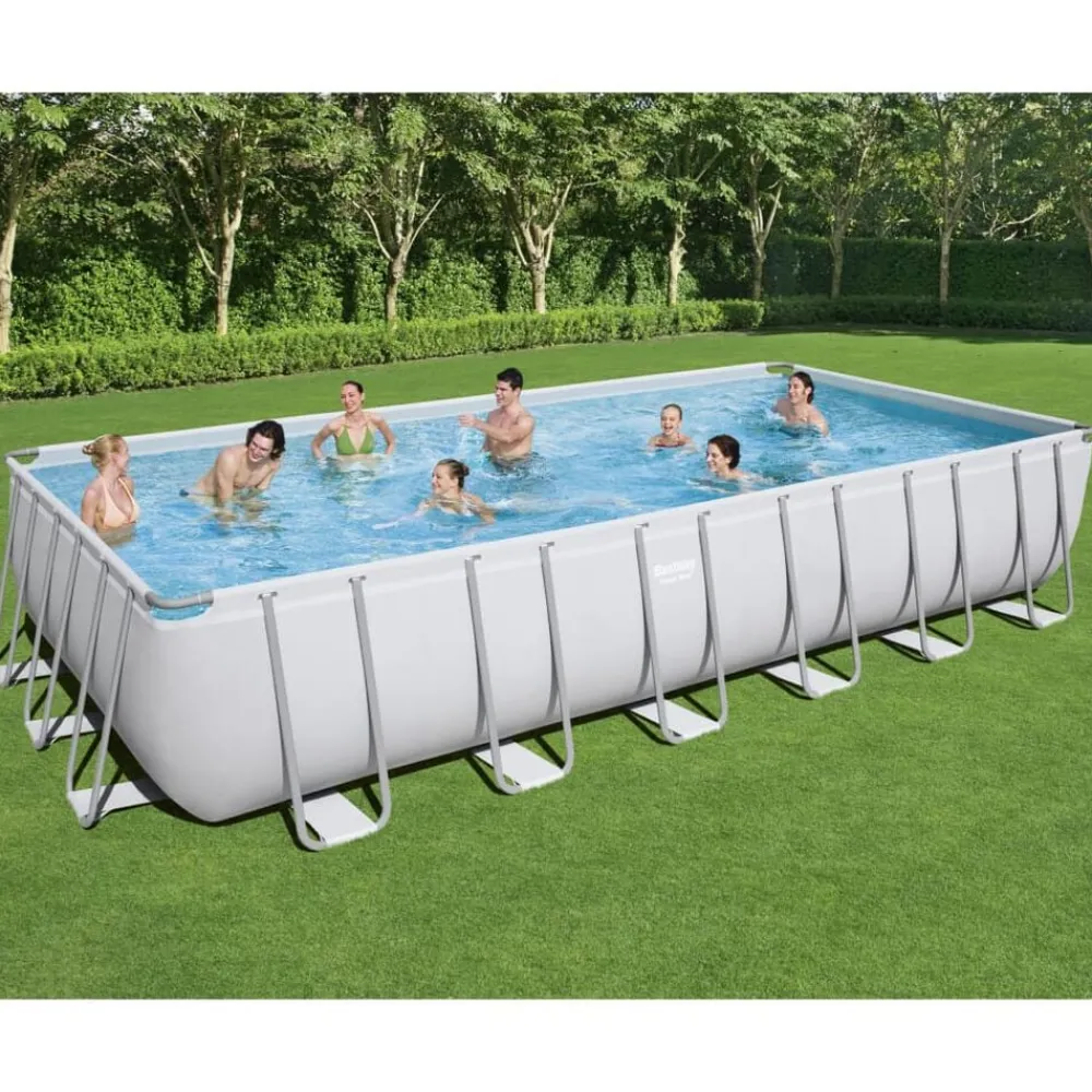 Zwembaden & Spa'S*vidaXL Bestway Zwembadset Power Steel rechthoekig 732x366x132 cm
