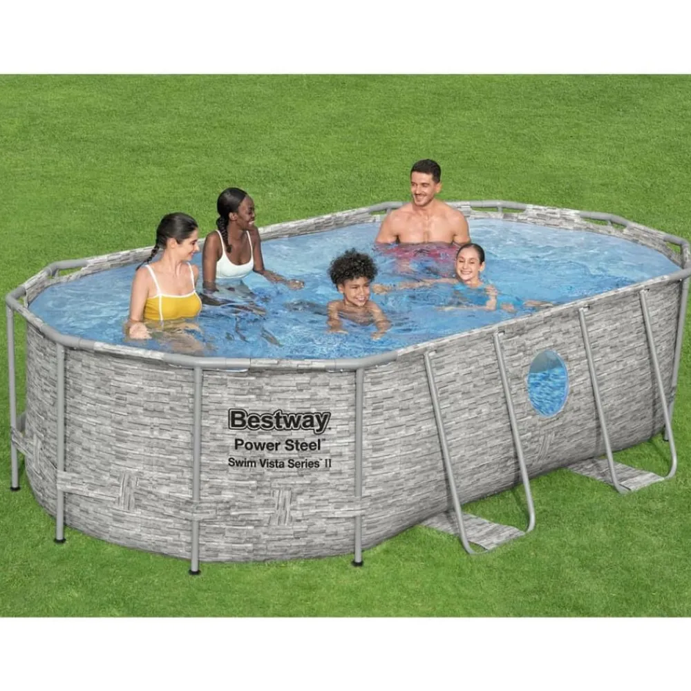 Zwembaden & Spa'S*vidaXL Bestway Zwembadset Power Steel 427x250x100 cm