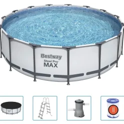 Zwembaden & Spa'S*vidaXL Bestway Zwembadset Steel Pro MAX rond 457x122 cm