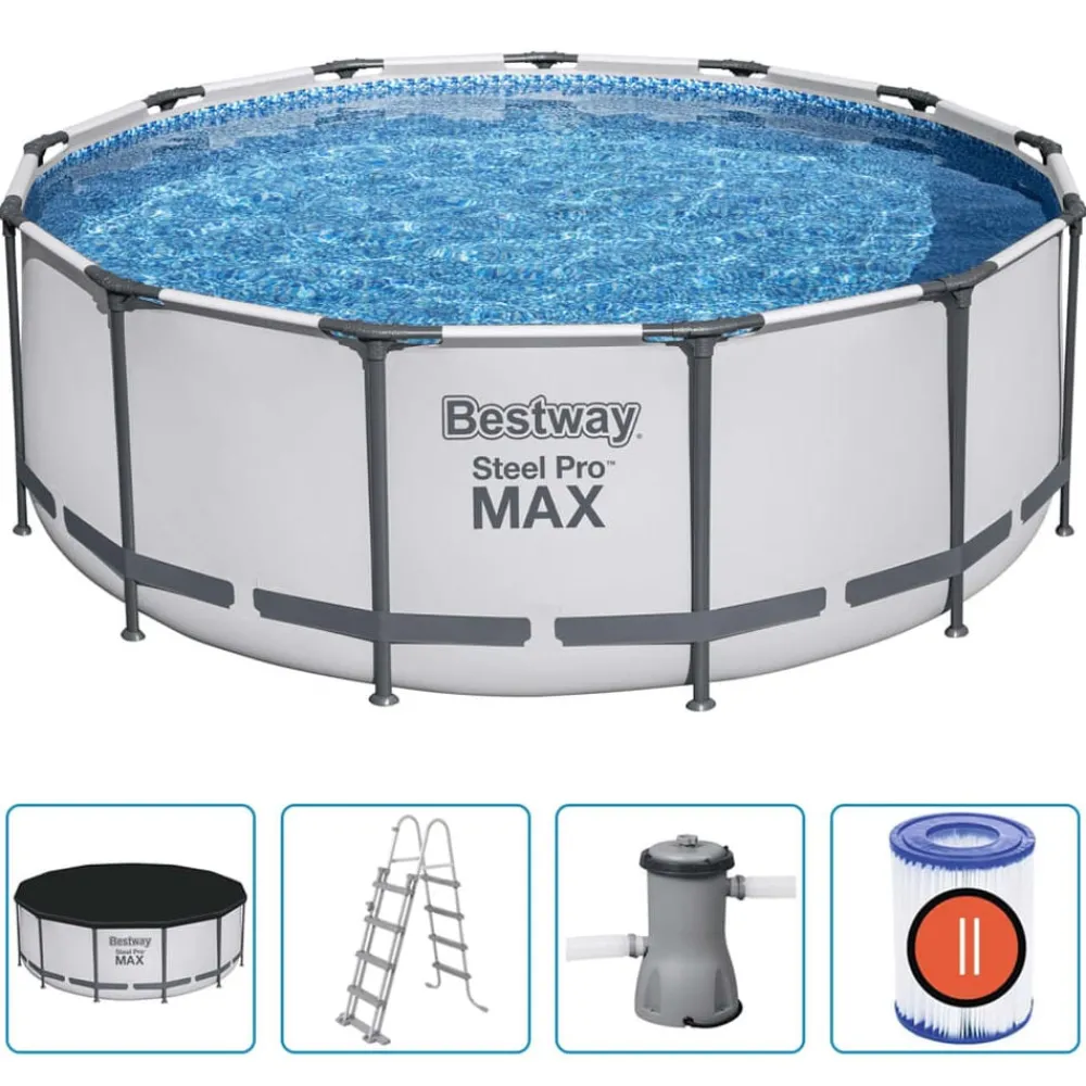 Zwembaden & Spa'S*vidaXL Bestway Zwembadset Steel Pro MAX rond 396x122 cm