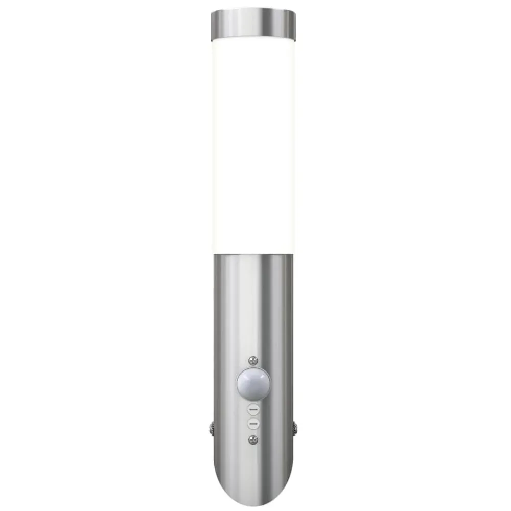 Verlichting*vidaXL Buitenlamp RVS Enego met sensor
