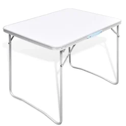 Buitensport*vidaXL Campingtafel inklapbaar met metalen frame 80 x 60 cm