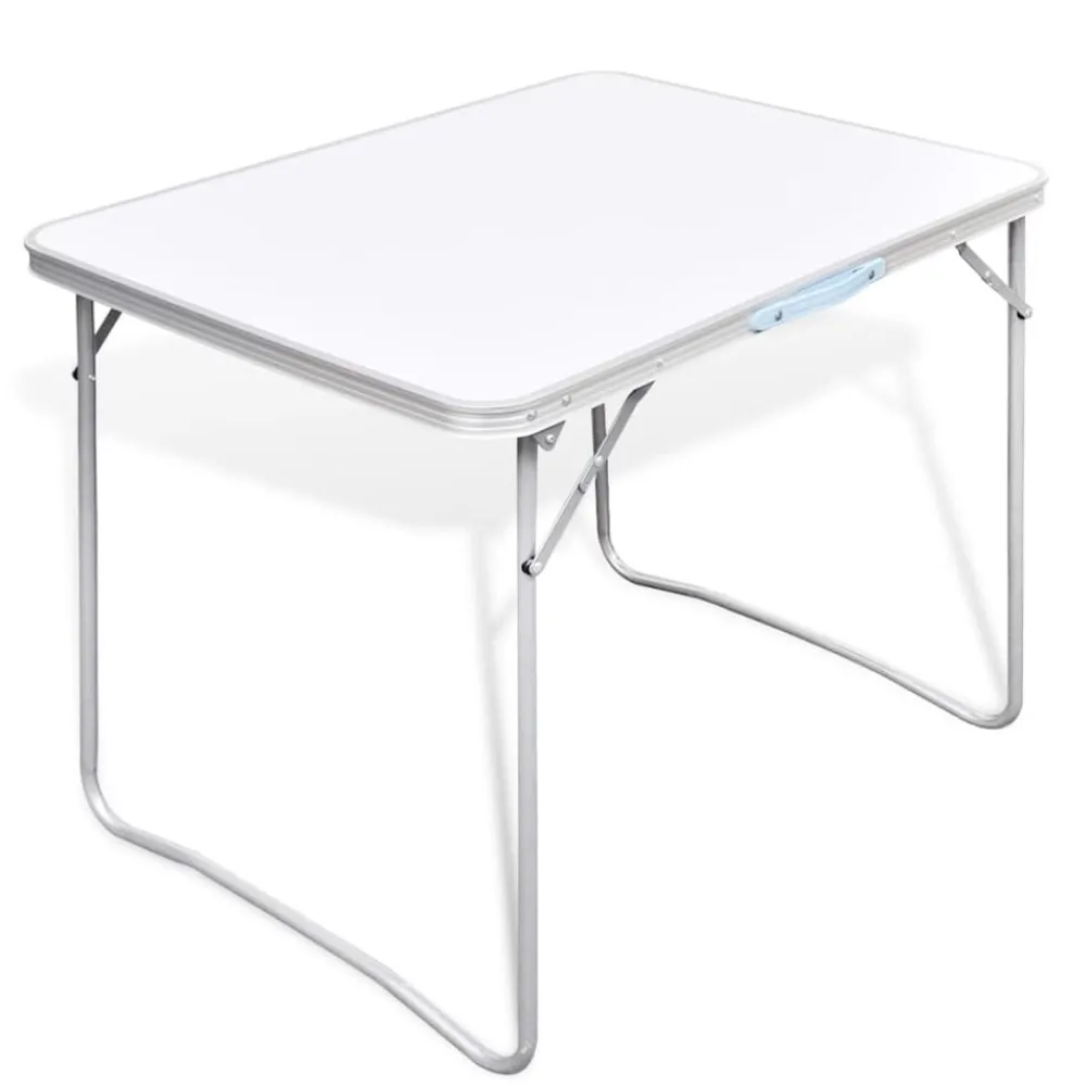 Buitensport*vidaXL Campingtafel inklapbaar met metalen frame 80 x 60 cm