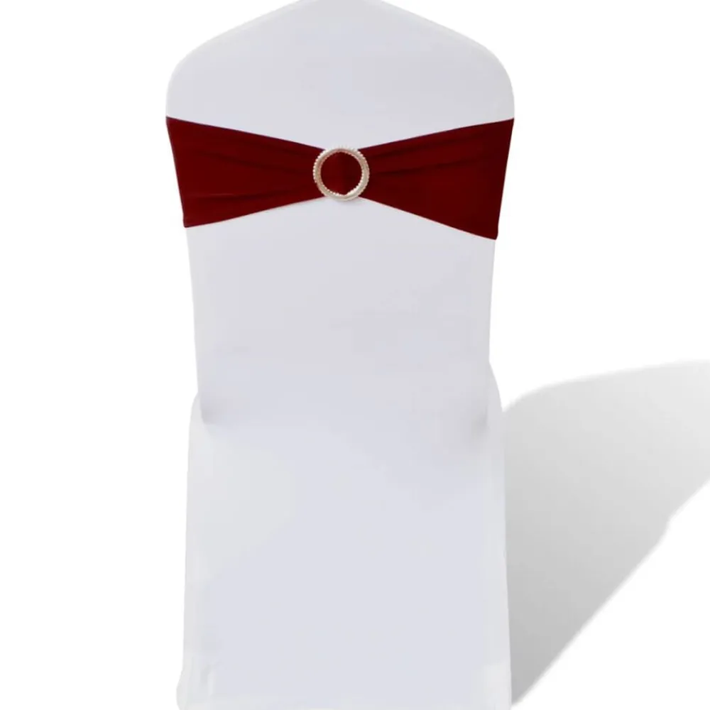 Woon- & Tuinaccessoires*vidaXL Decoratief stoellint met een diamant 25 stuks (wijnrood) Bordeauxrood