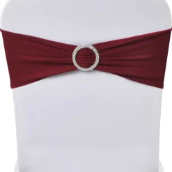 Woon- & Tuinaccessoires*vidaXL Decoratief stoellint met een diamant 25 stuks (wijnrood) Bordeauxrood