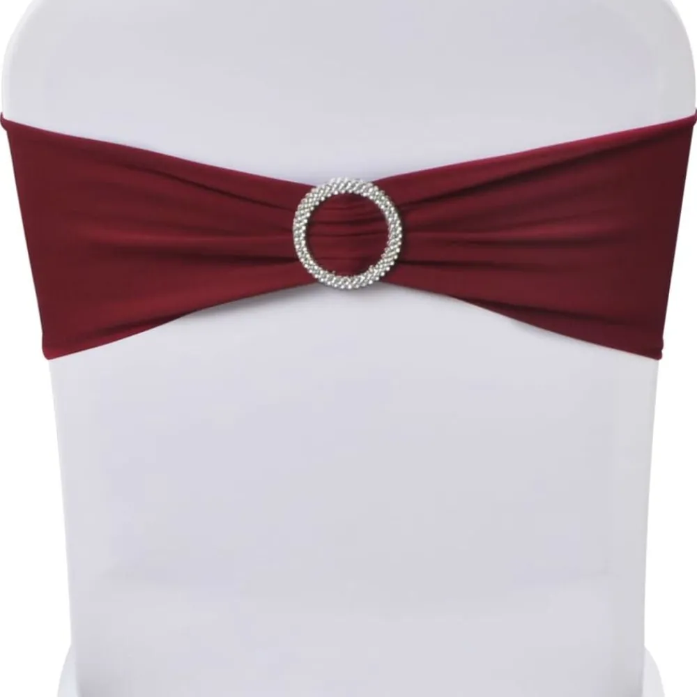 Woon- & Tuinaccessoires*vidaXL Decoratief stoellint met een diamant 25 stuks (wijnrood) Bordeauxrood