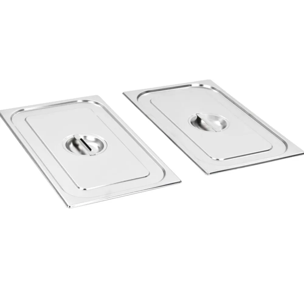 Deksels 2 st voor GN 1/1 schalen roestvrij staal>vidaXL New