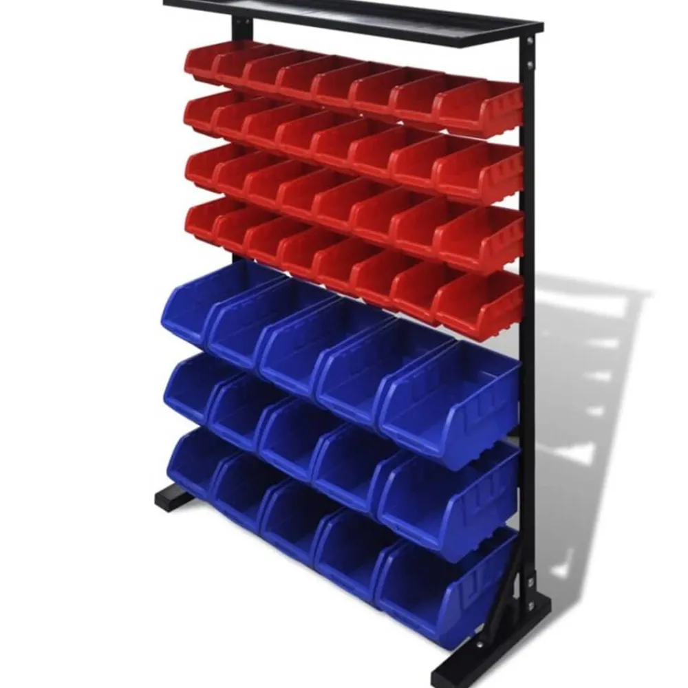 Bouwbeslag*vidaXL Garage opbergrek (Blauw en Rood)