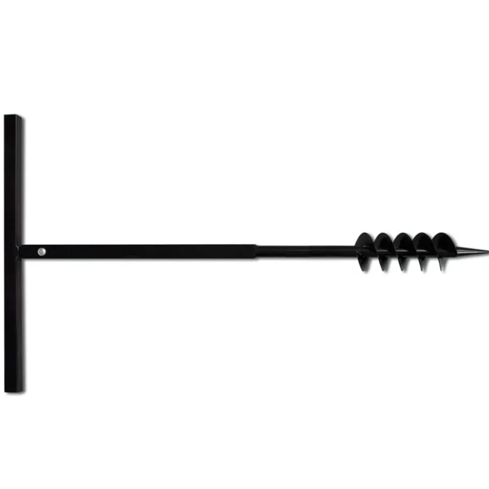 Grondboor met handvat en schroefkop (dubbele schroef) 80 mm (zwart)>vidaXL Best