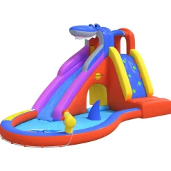 Buitenspeelgoed*vidaXL Happy Hop Glijbaan met plonsbad opblaasbaar 450x320x240 cm PVC