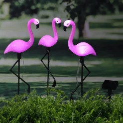Verlichting*vidaXL HI Grondpinnen 3 st solar LED flamingo