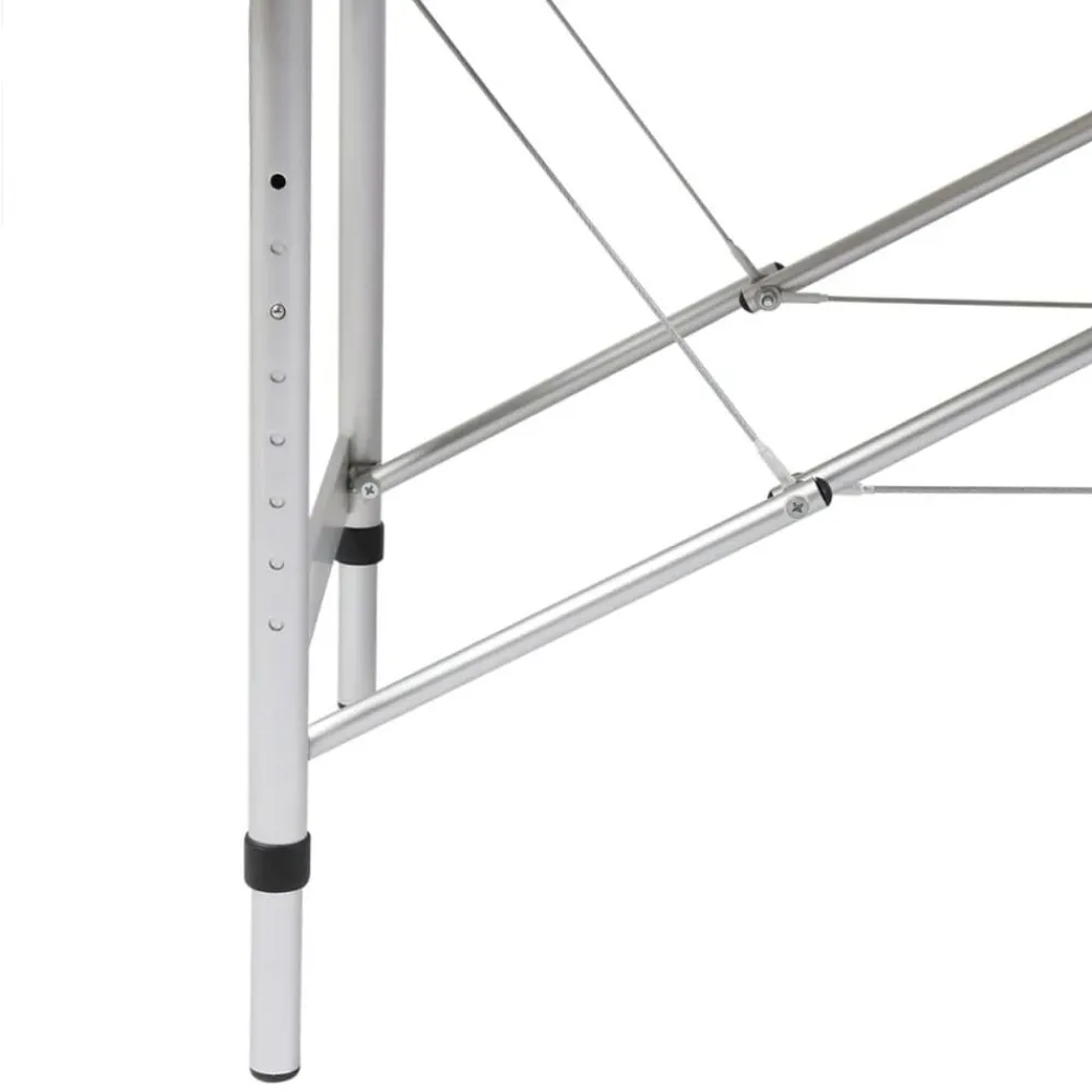 Uiterlijk & Gezondheid*vidaXL Inklapbare massagetafel 3 zones met aluminium frame Zwart
