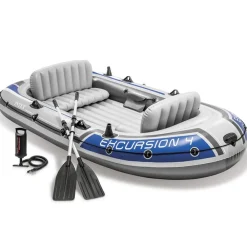Buitensport*vidaXL Intex Excursion 4 Opblaasboot met roeispanen en pomp 68324NP