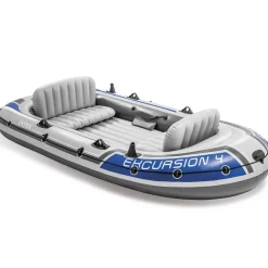 Buitensport*vidaXL Intex Excursion 4 Opblaasboot met roeispanen en pomp 68324NP